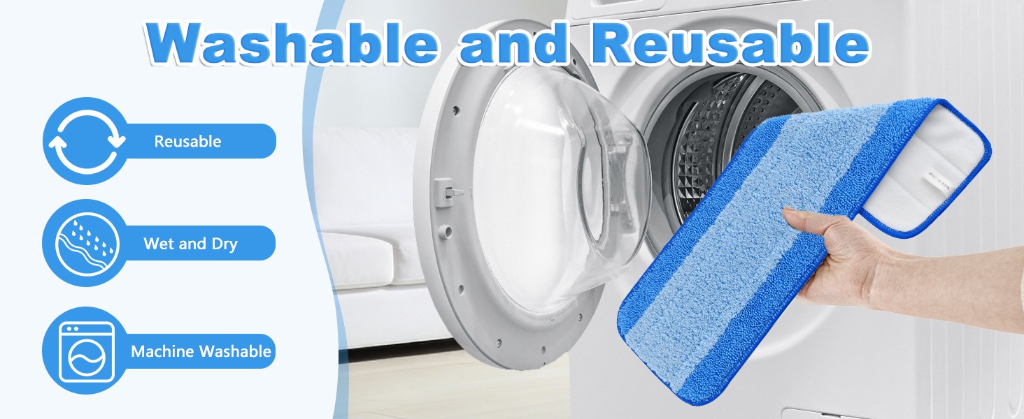 4 Pack Mop Replacement Pads Compatible with Bona Mop,Microfiber Cleaning Pad for