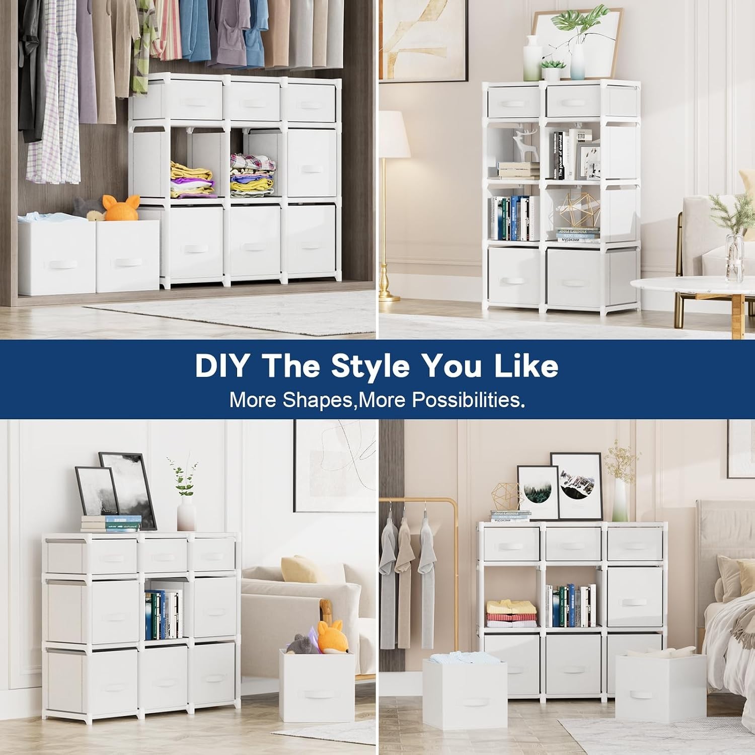 9 Cube Storage Organizer, Closet Organizers and Storage | Cube Storage Shelf,…
