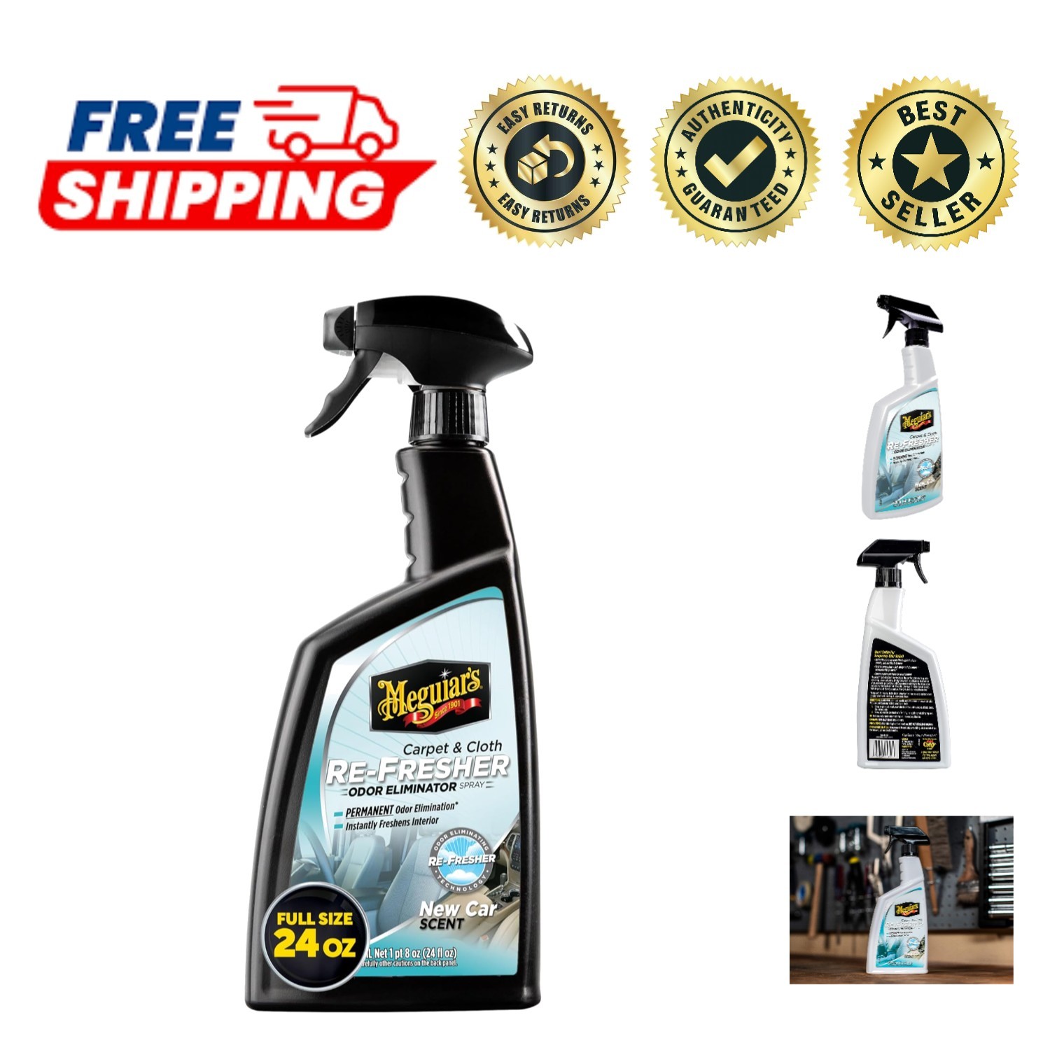Revitalize Your Car with Meguiar’s 24 Oz Fabric Odor Eliminator & Freshener