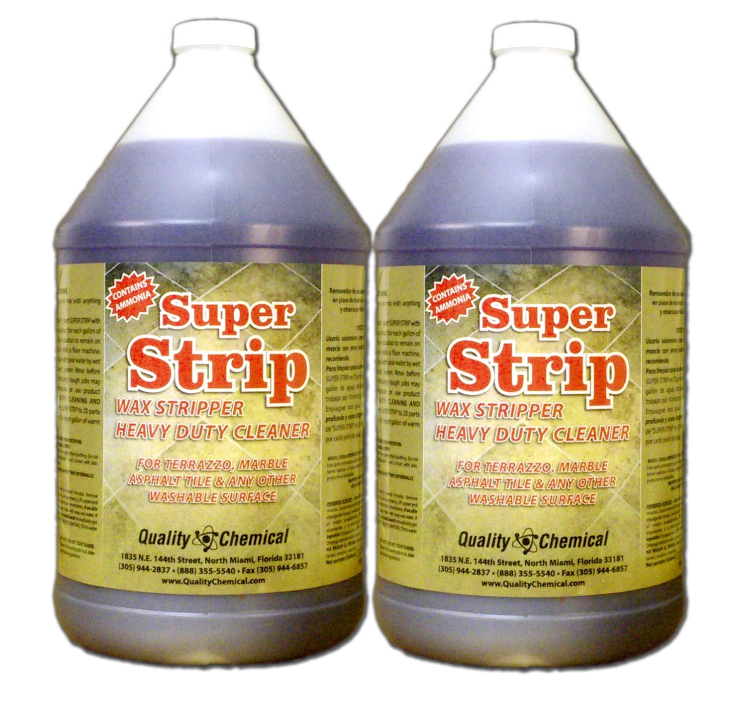Super Strip Commercial Floor Wax Stripper with Ammonia – 2 gallon case