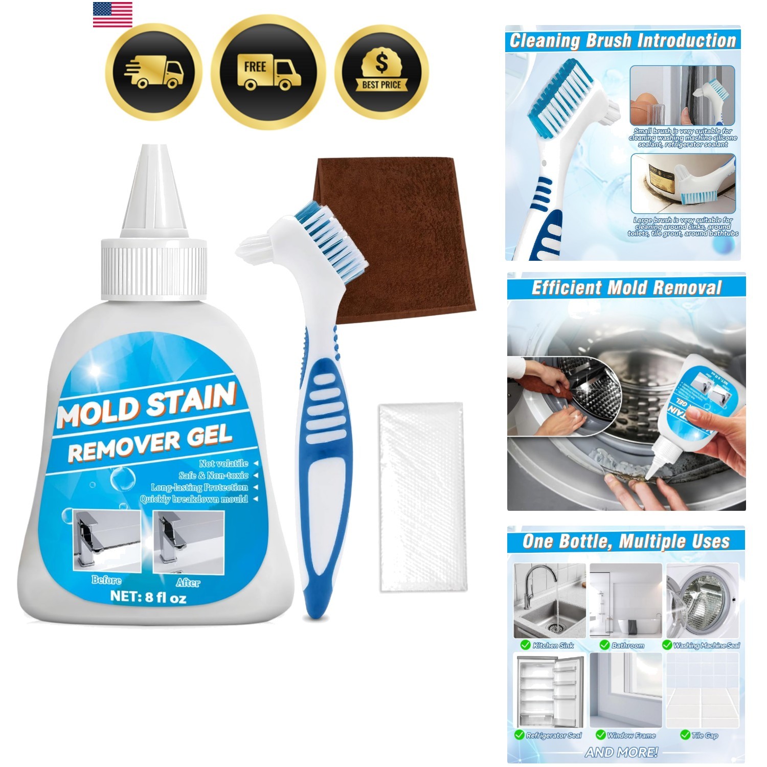 Stain Remover Gel, Heavy Duty Washing Machine Cleaner, Effective Stain Cleane…