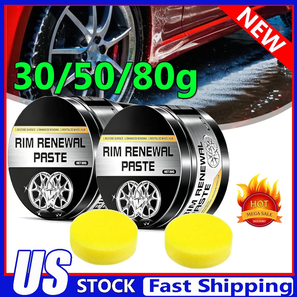 Rim Renewal Paste for Car Wheel Scratch Care, 30/50/80g | Hub polishing paste