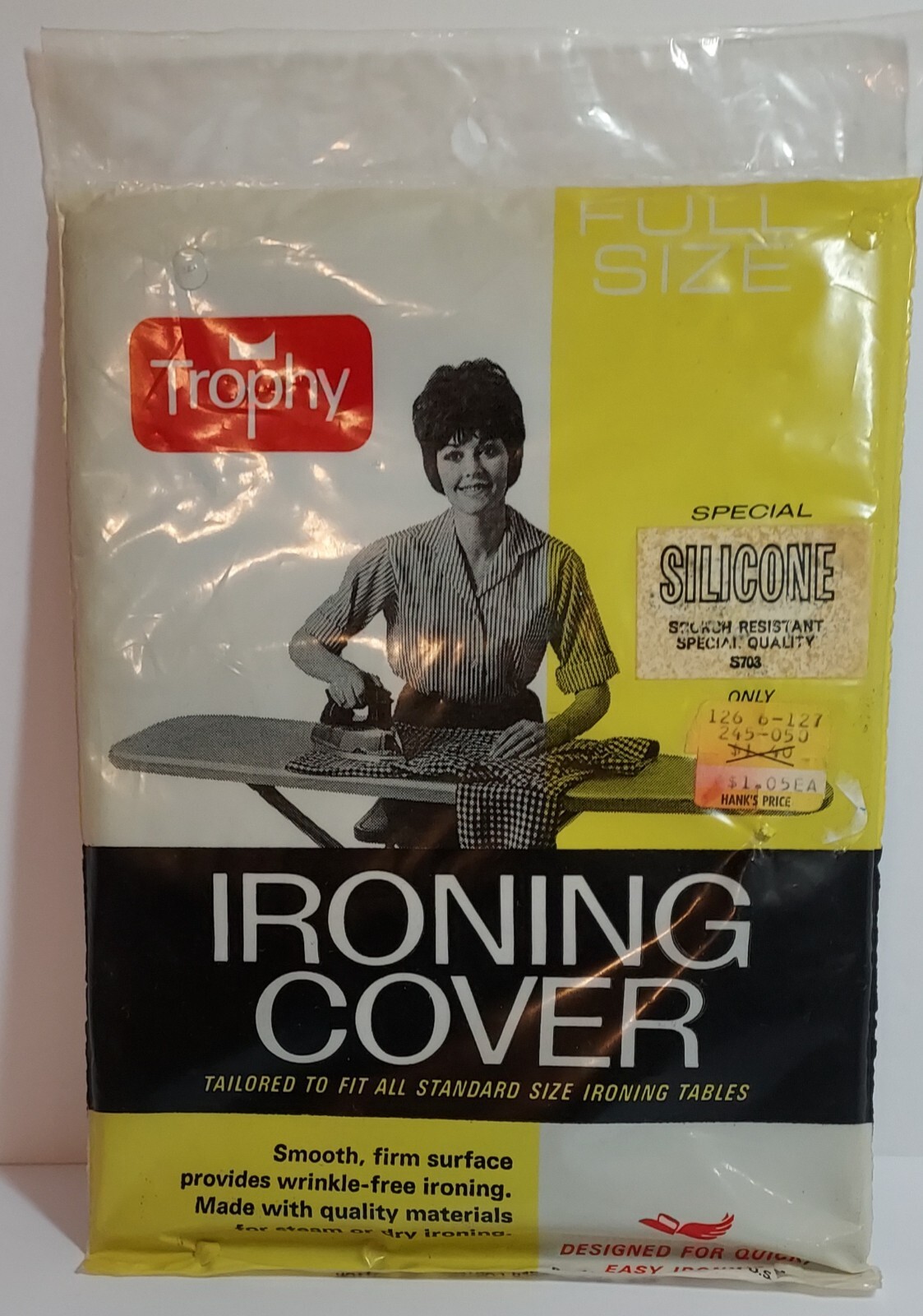VINTAGE Trophy Silicone scorch resistant ironing board table cover NEW IN PKG