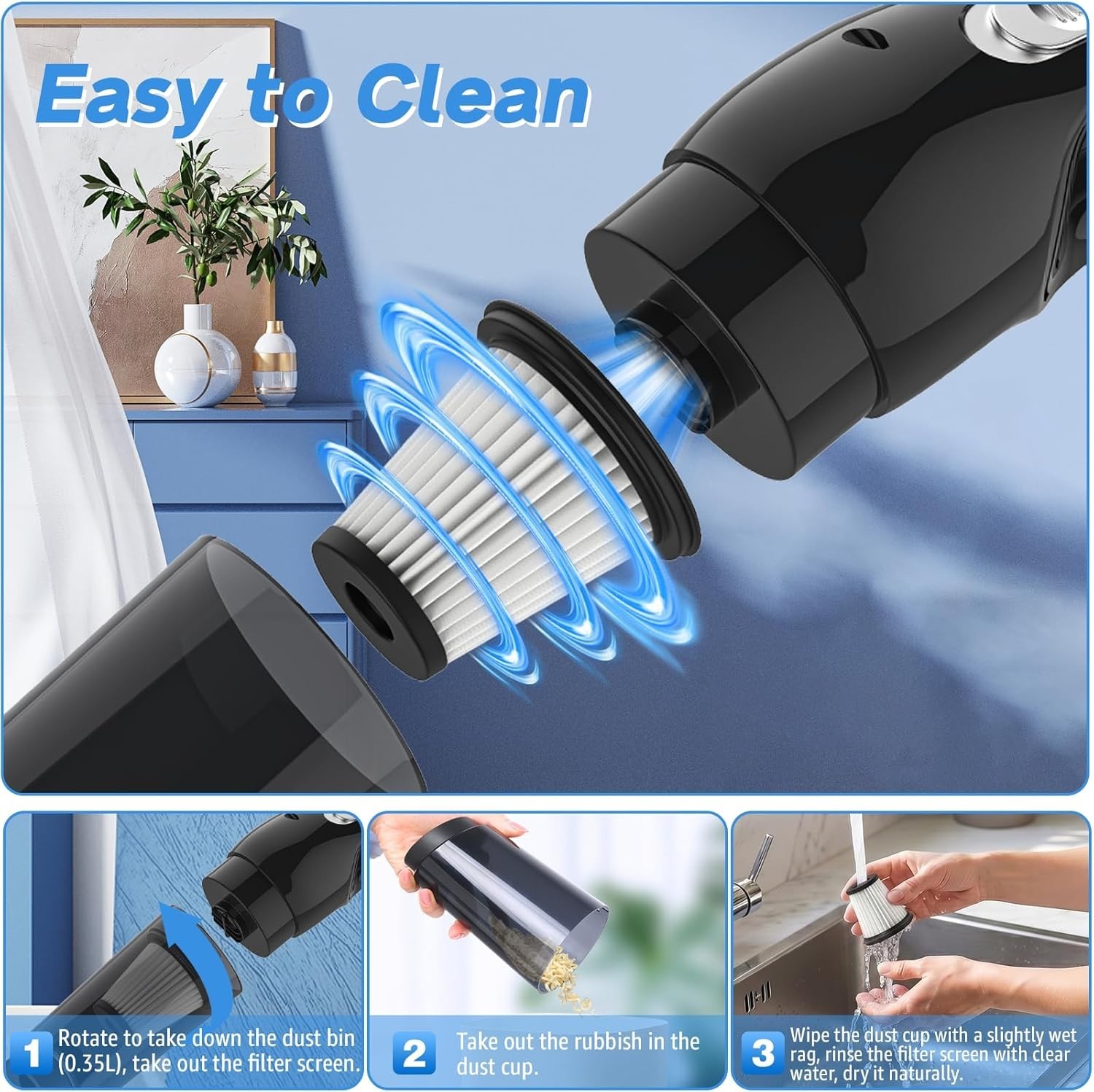 Cordless Hand Held Vacuum Cleaner Wireless Portable Car Auto Home