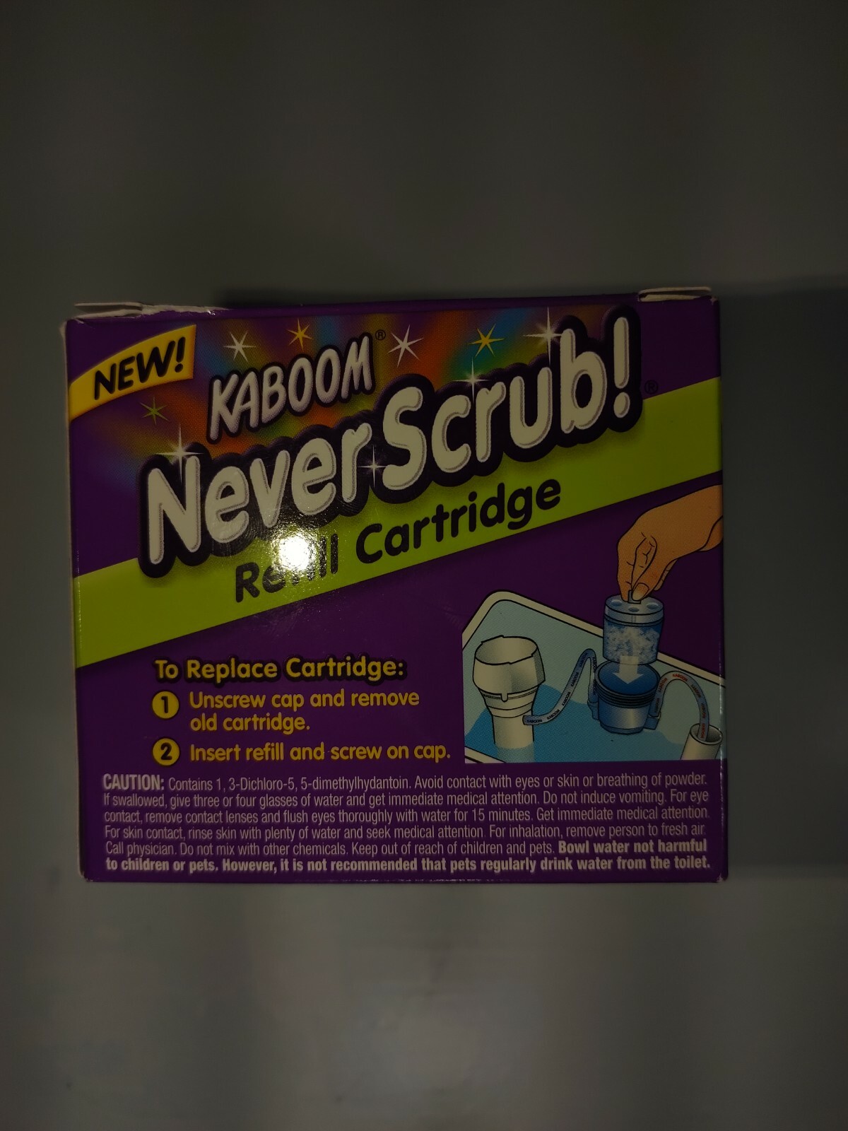 NOS Kaboom Never Scrub Refill Drop In Cartridge 1.65 oz Discontinued