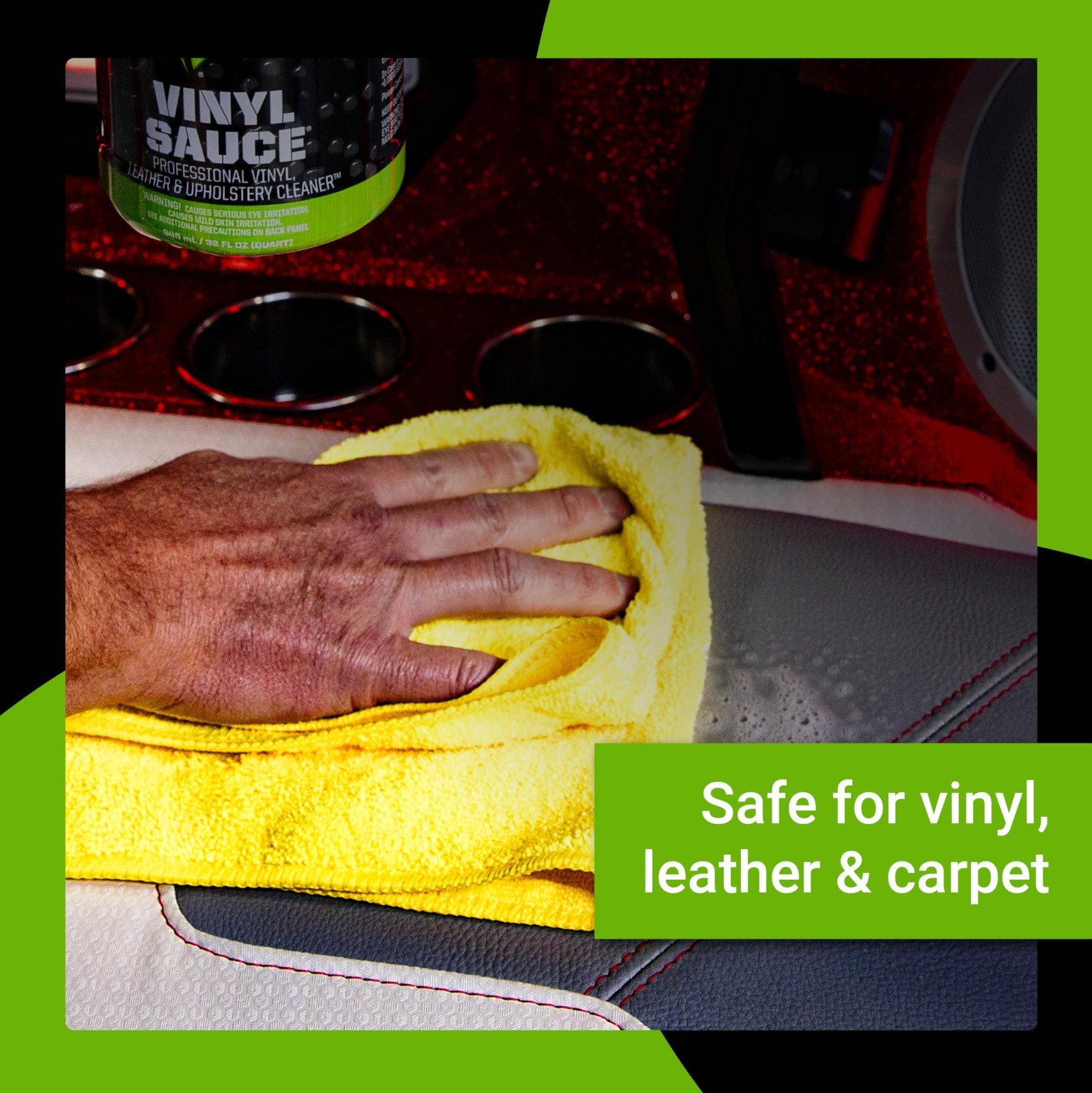 Premium Vinyl & Leather Cleaner 32 Oz – Marine, RV, Powersport – Non-Caustic For