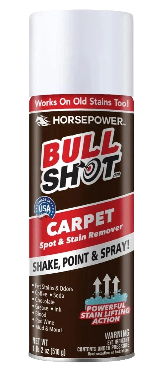 Horsepower Bull Shot Carpet & Upholstery Spot & Stain Remover 8 oz ASTV