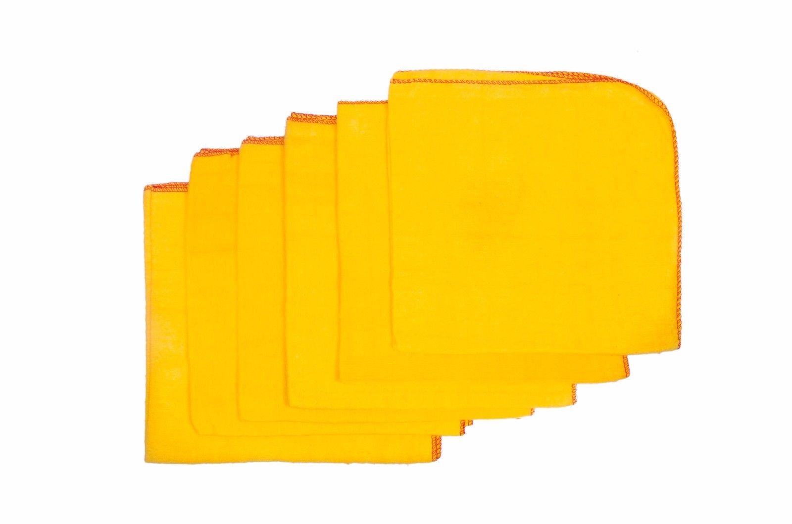 3 Dozens 100% Pure Cotton Yellow Flannel Dusters Cleaning Polishing Cloths