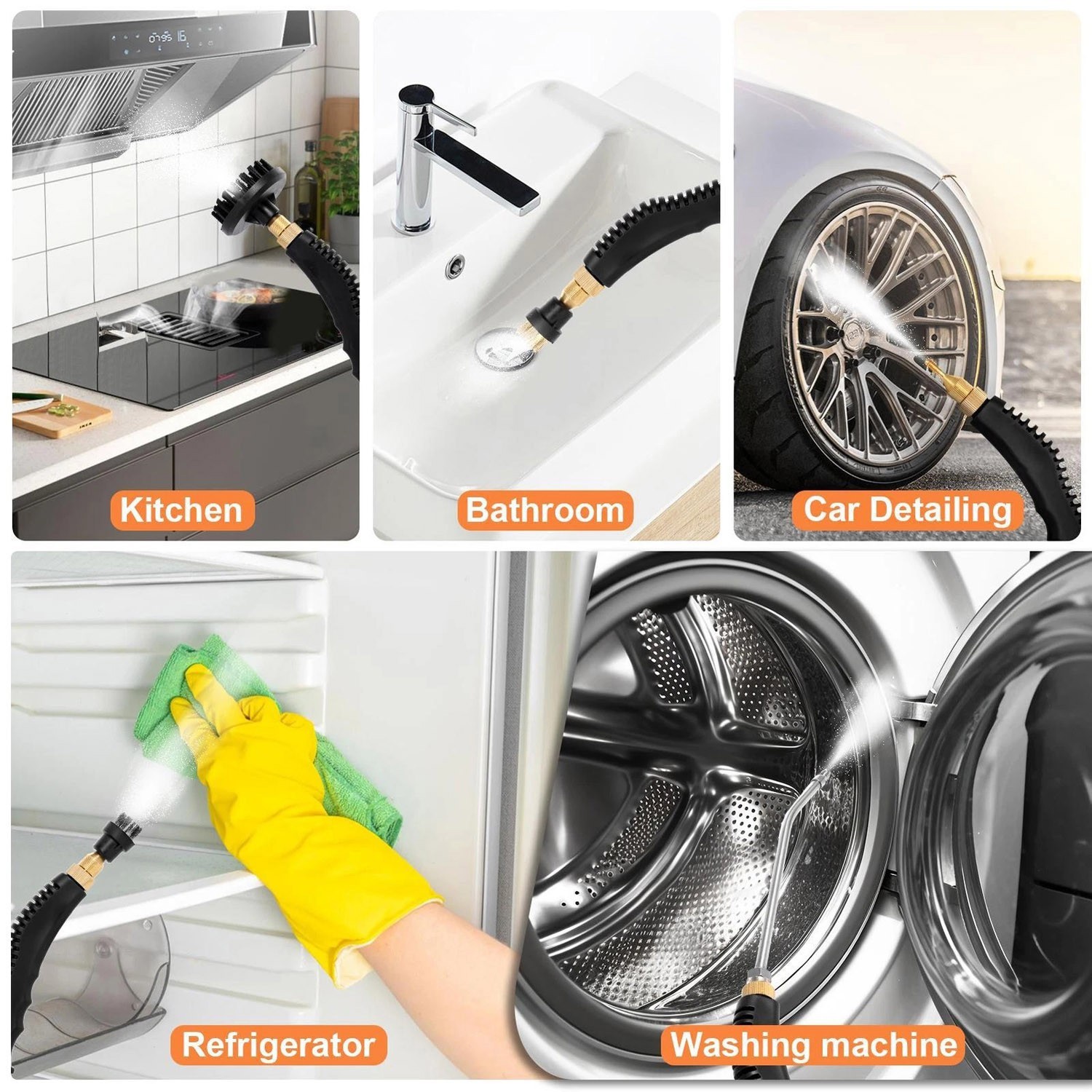 3800W/2500W High-Pressure Steam Cleaner Machine for Household & Car Cleaning