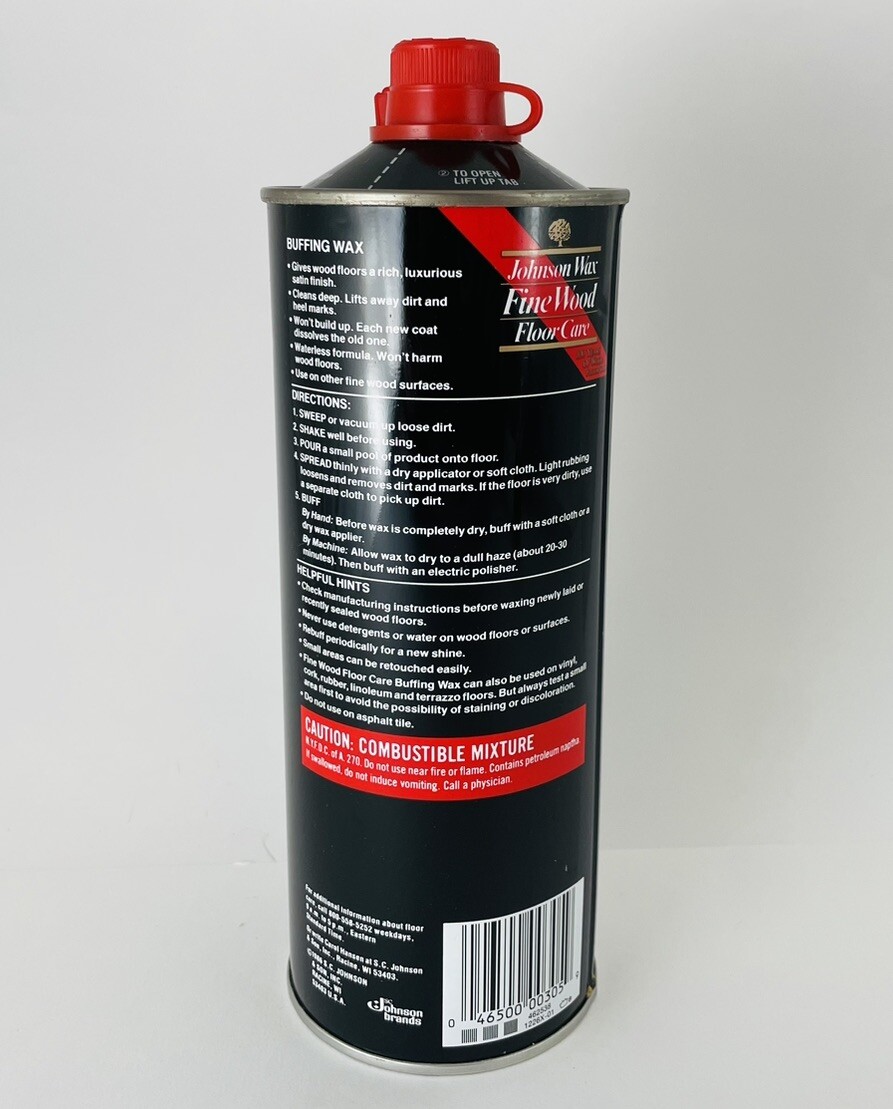 Johnson Wax Fine Wood Floor Care Buffing Wax, Cleans And Shines, 27 Fl. Oz.