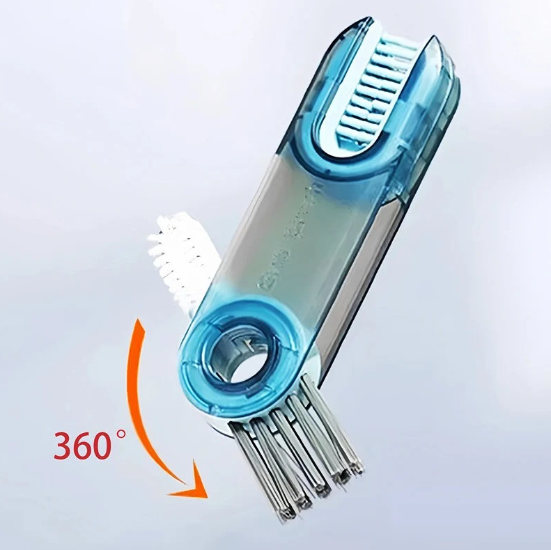 3-in-1 Bottle & Cup Cleaning Brush U-Shaped Water Bottle Lid Cleaner
