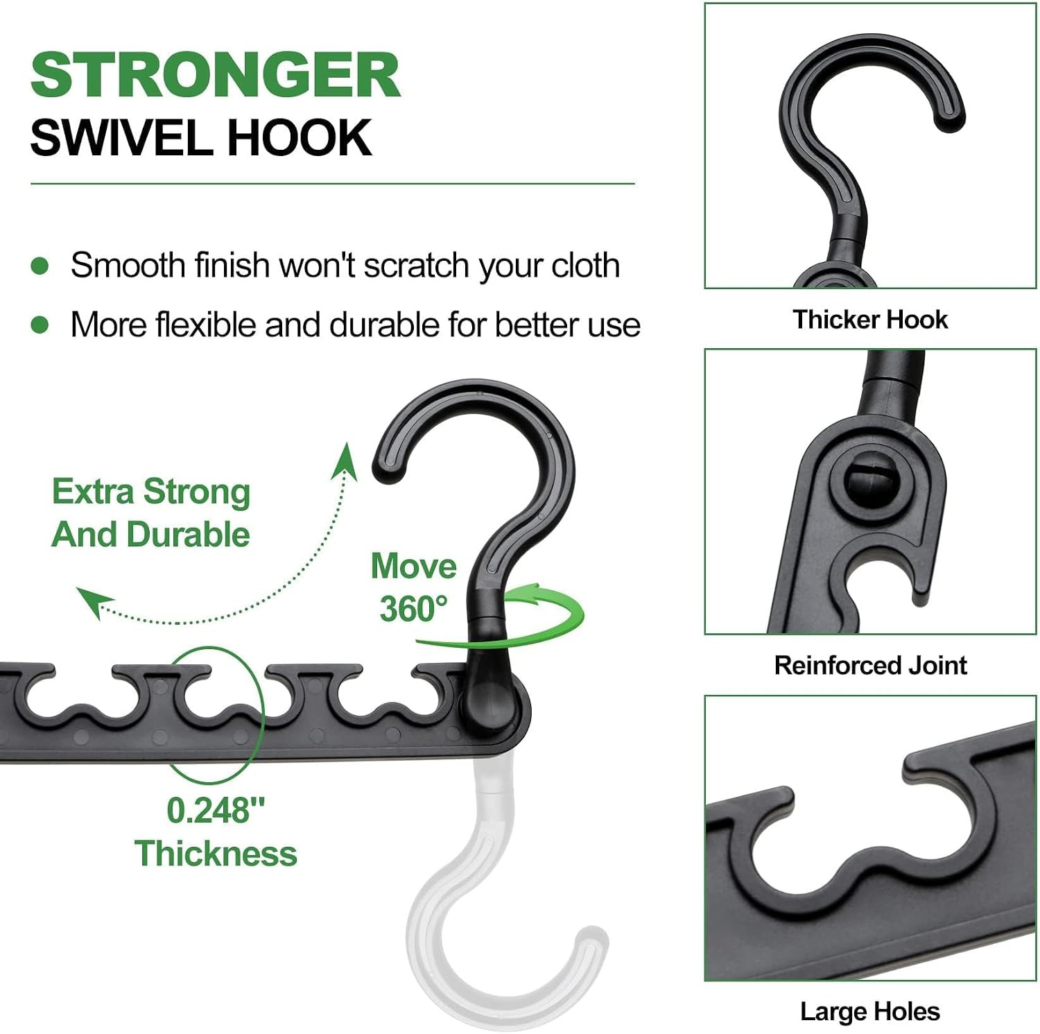 8 Pack Closet Organizer Hangers Cascading Space Saving Wardrobe Storage Hooks