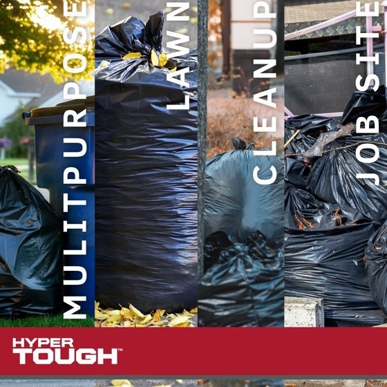 33-Gallon Drawstring Multipurpose Clean-Up Trash Bags, 1.05 MIL, 30 Bags