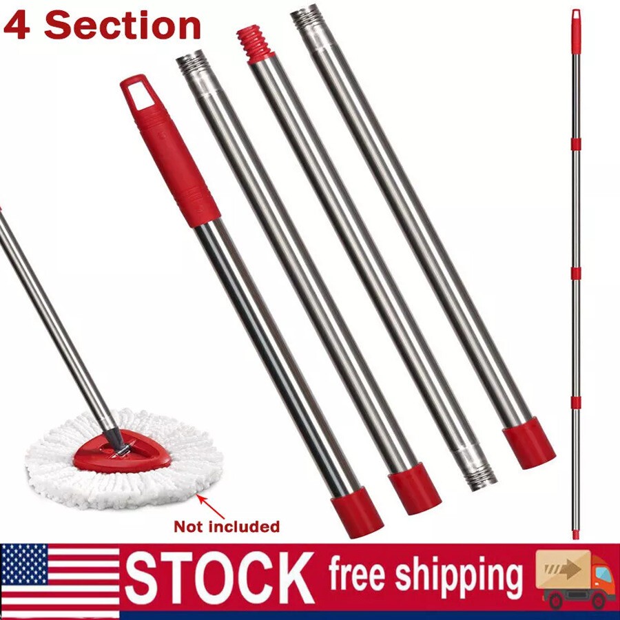 Spin Mop Pole Handle Replacement 4-Section For O-Cedar EasyWring