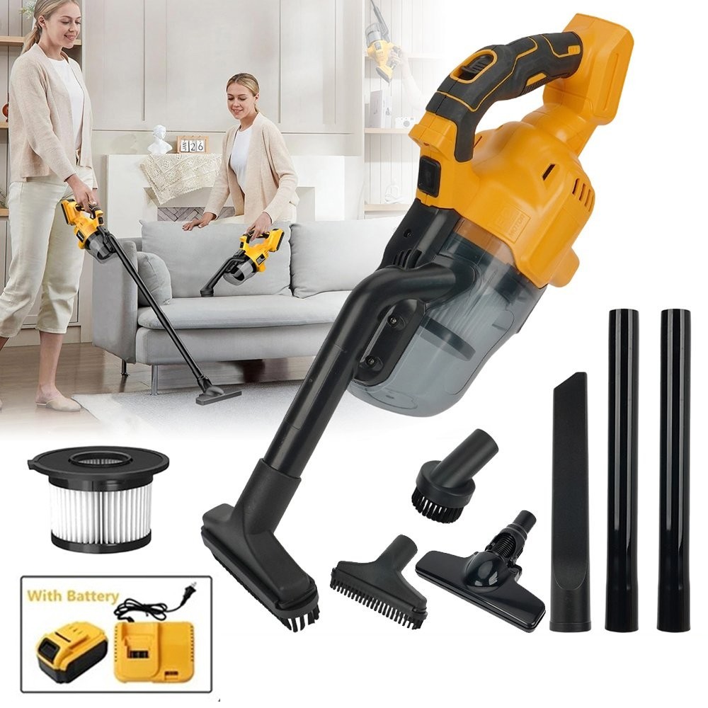 500W Cordless Handheld Vacuum Cleaner Portable Car Auto Home Wireless 1Battery