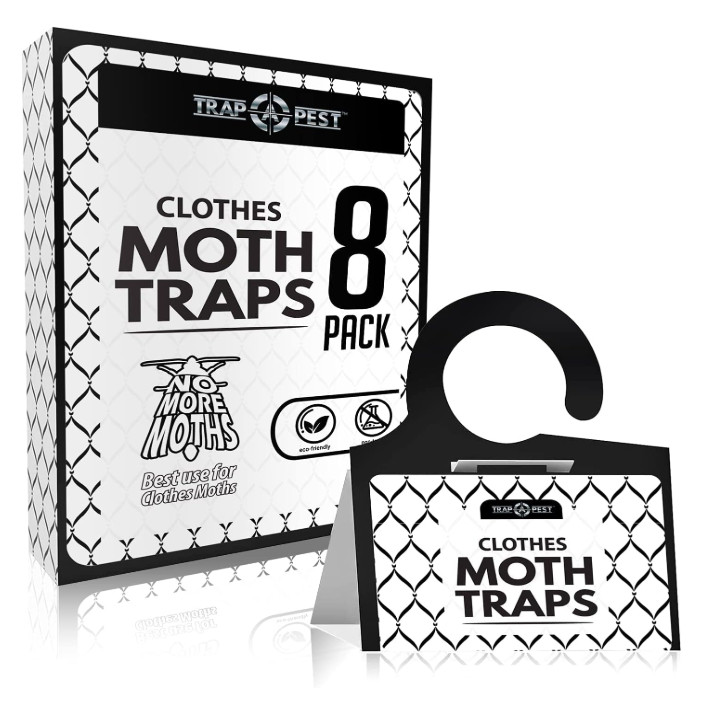 Clothing Moth Traps – 8 Pack – Non Toxic Moth Traps for Clothes with Pheromone A