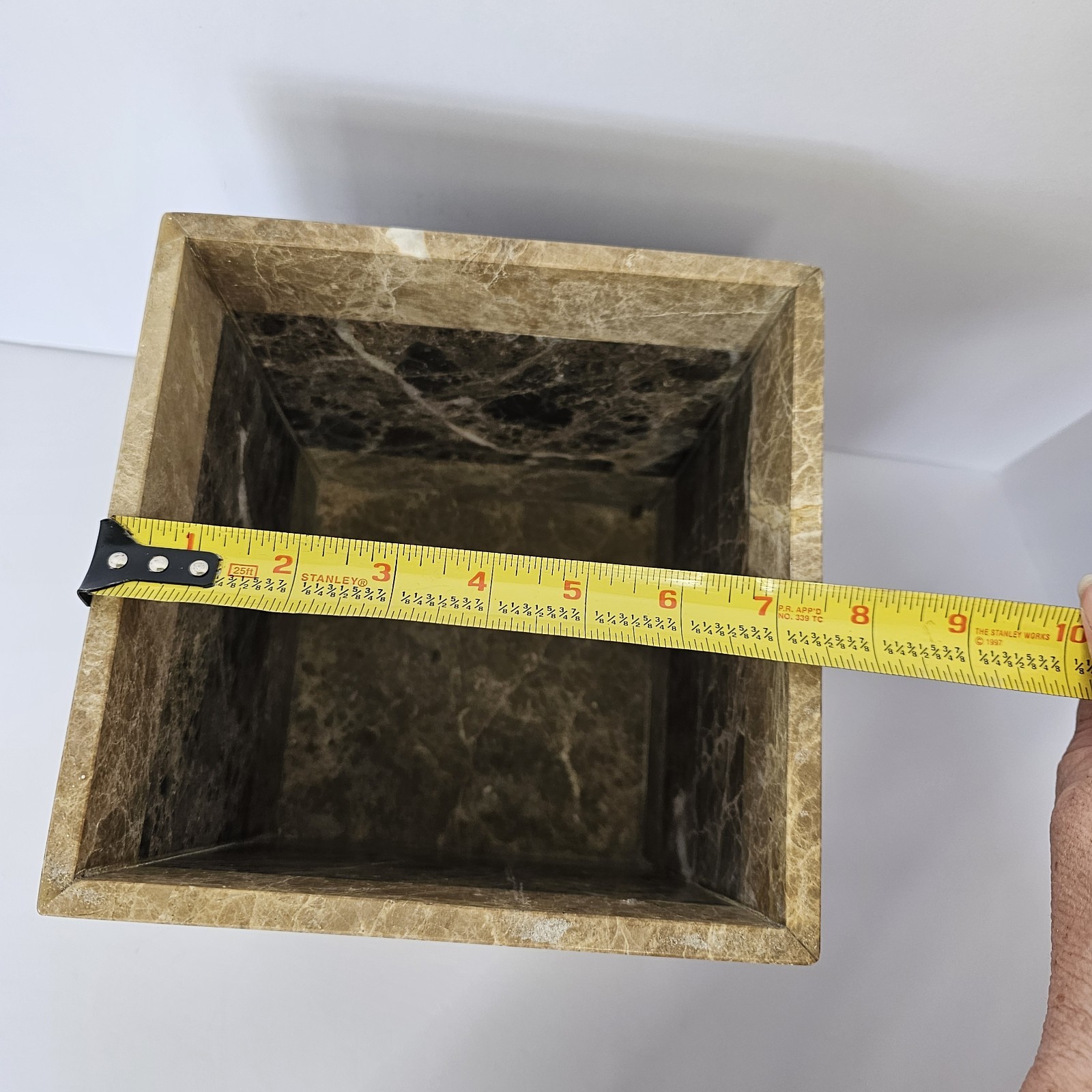 Marble Stone Wastebasket Heavy
