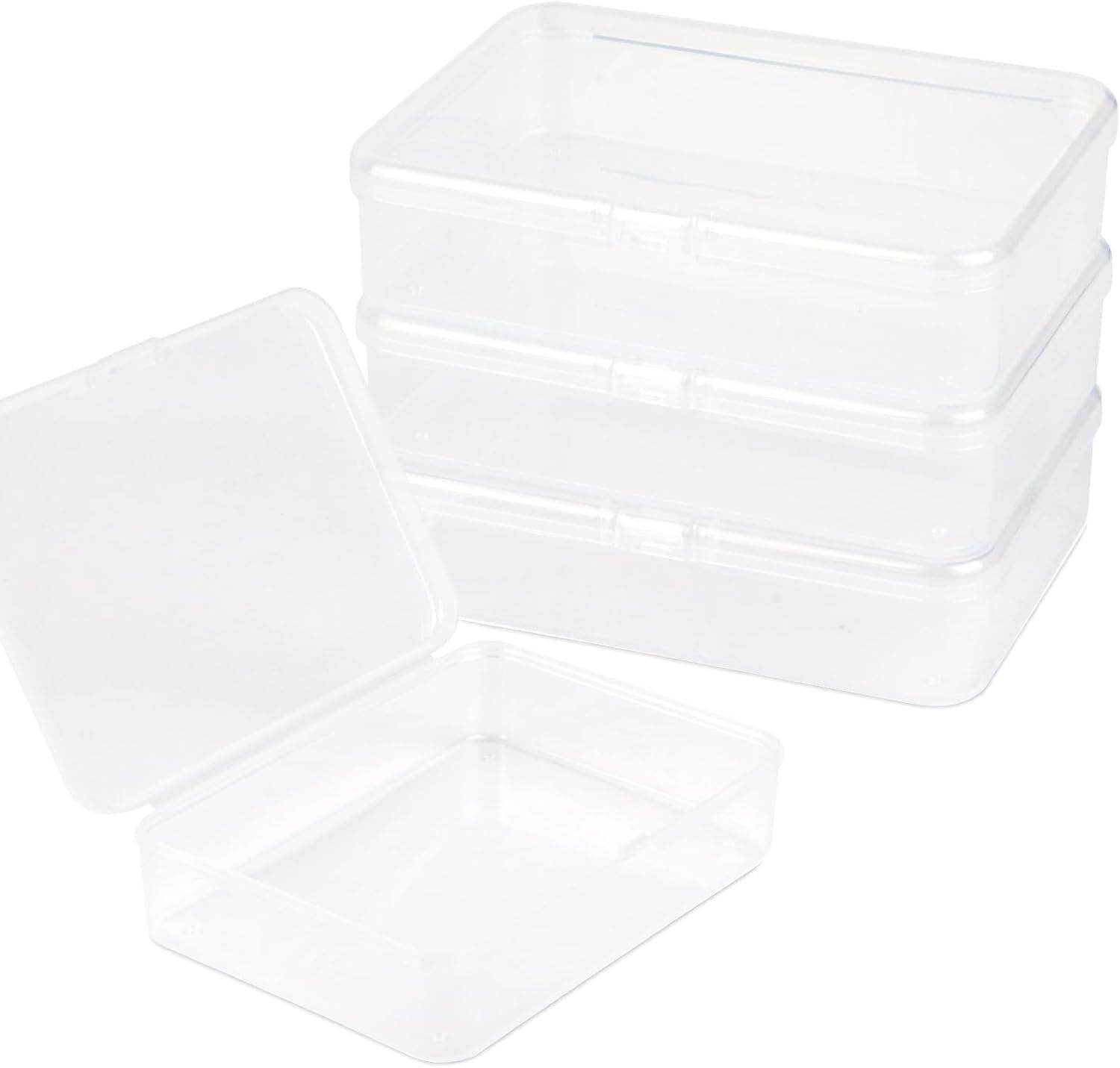 Lot Clear Plastic Storage Container Box Craft Organizer DIY Coins Screws Jewelry