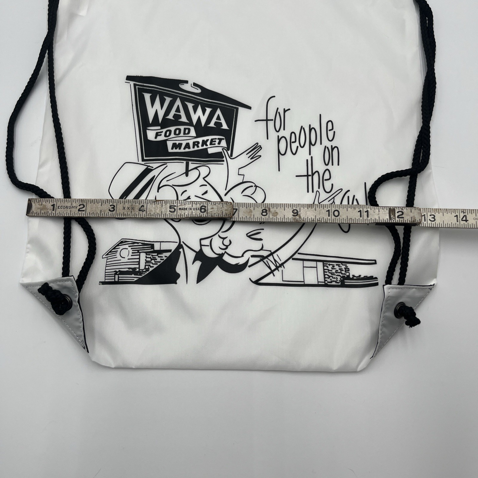 WAWA Reusable Drawstring Bag Brand New Black And White 2026