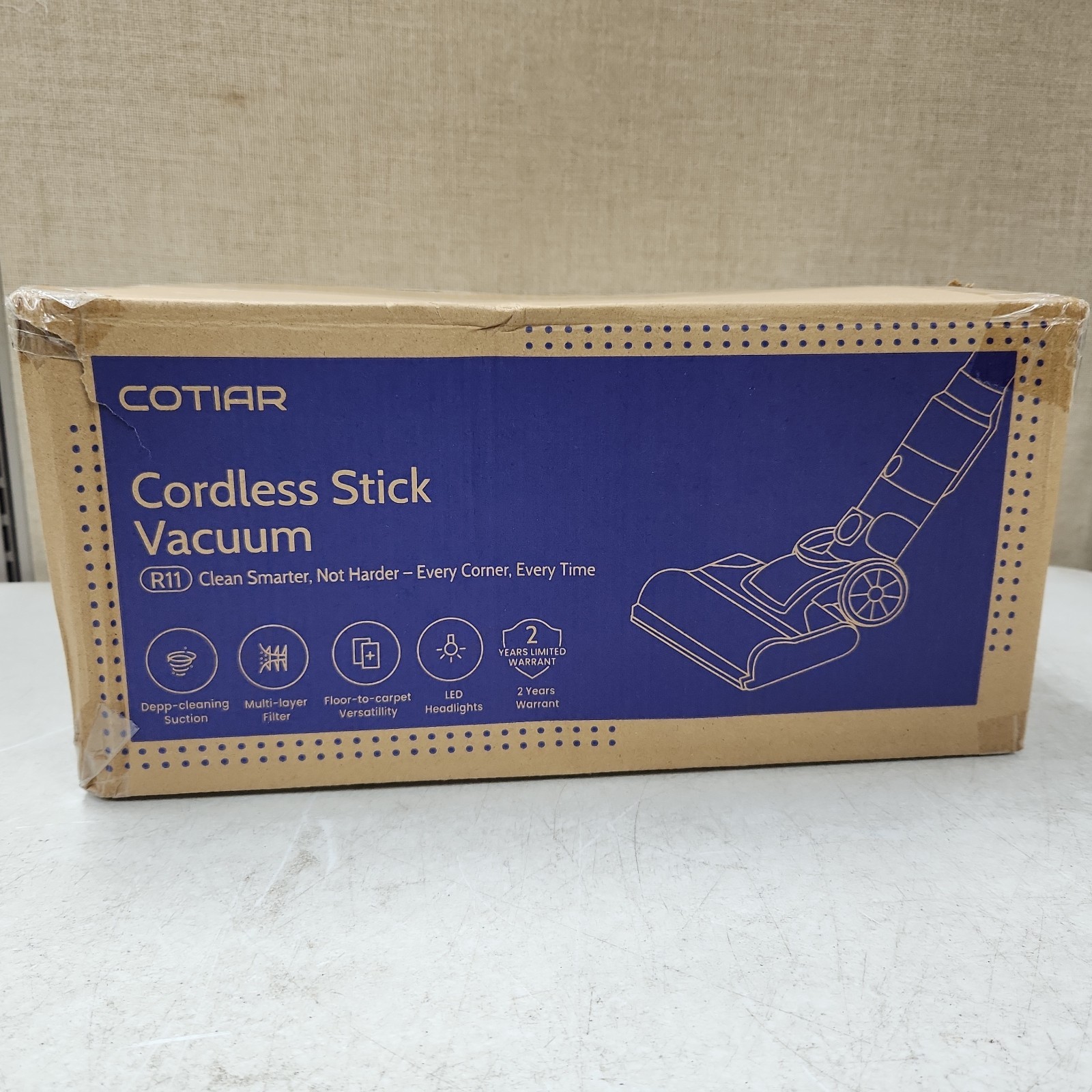 COTIAR Cordless Vacuum Cleaner, 500W 40KPa 60Mins Cleaners for Purple