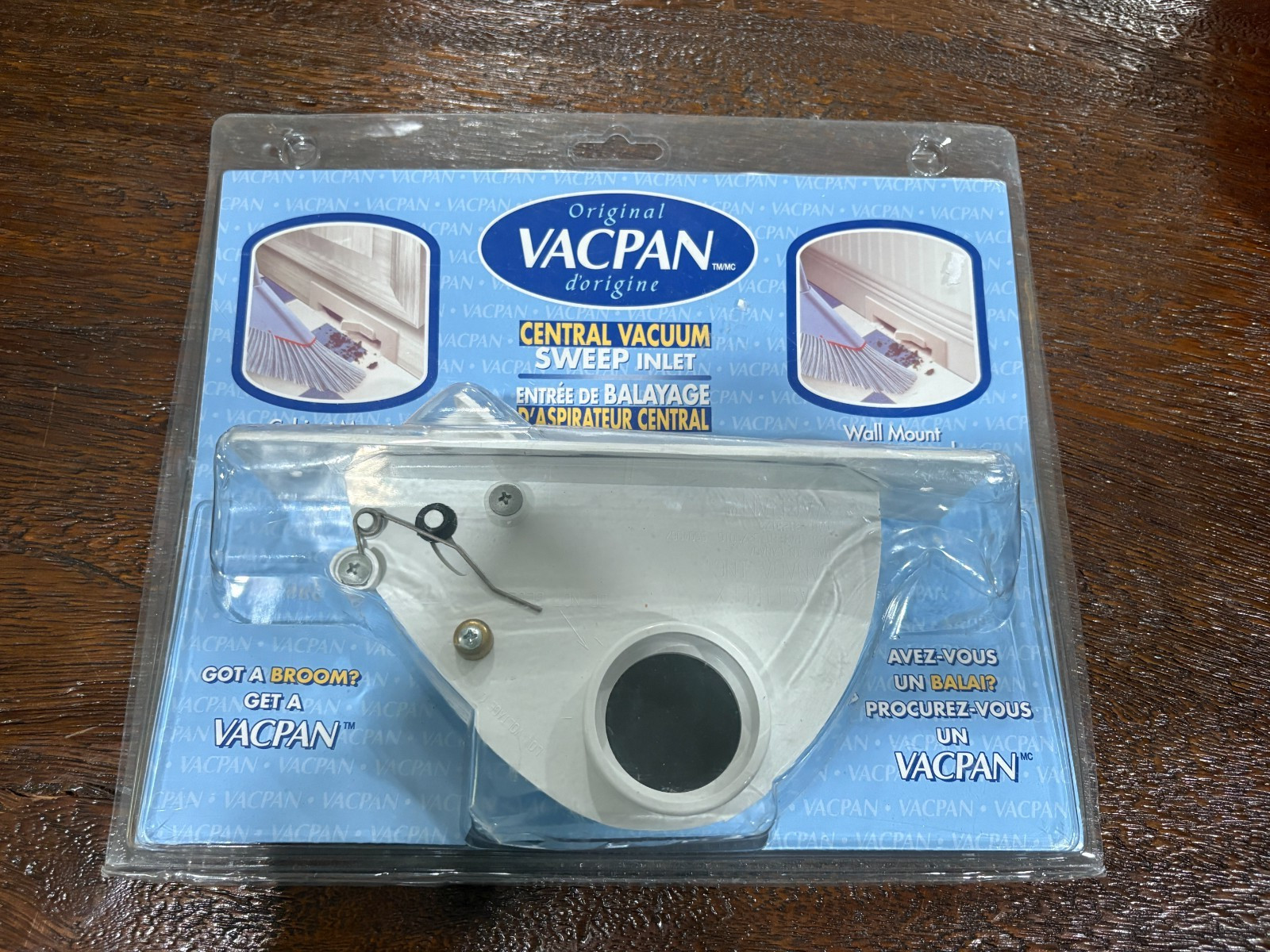 White VacPan Vac Pan Central Vacuum Automatic Dustpan Inlet NEW NIP