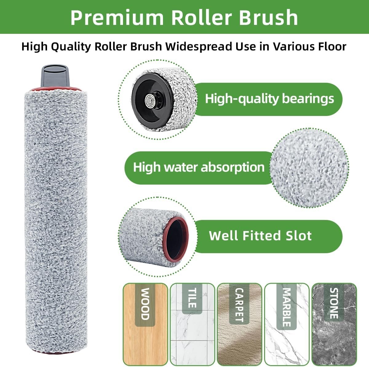Replacement Brush Roller & Filter for Dreame H12 Pro, Dual, G10 Pro | Wet Dry…