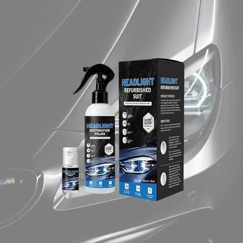180ml Automotive Headlamp Restoration Fluid Kit Headlight Polishing Cleaner 2026