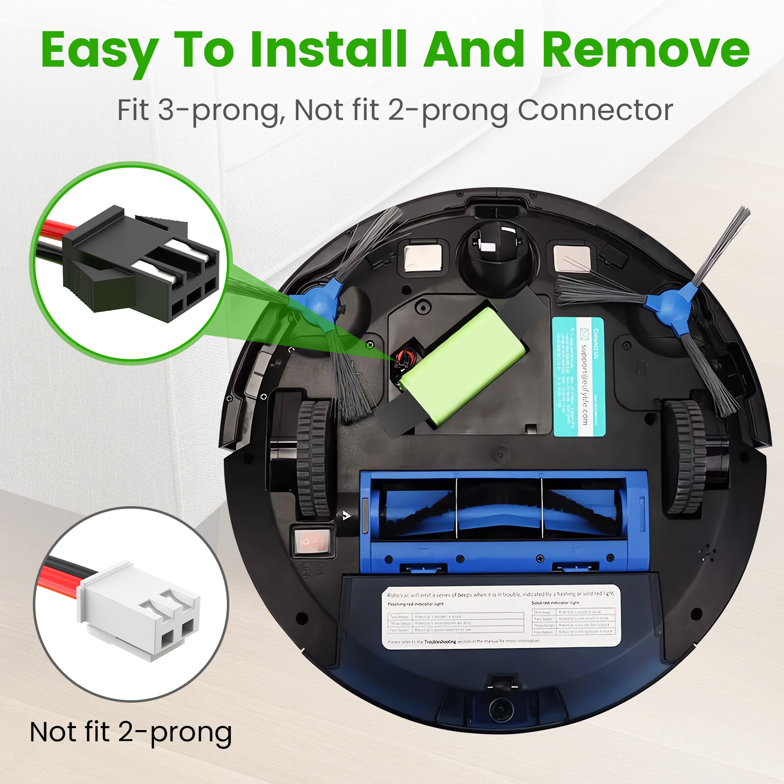 For Eufy RoboVac 11S Max,11S, 15T, 15C, 15C Max, 30, 30C Max replacement battery