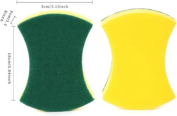 50 PCS Soft Absorbent Sponges Durable Multi Use Cleaning Pads for Kitchen Bath.