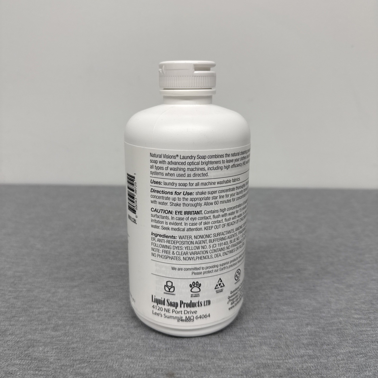 Natural Visions Laundry Soap Super Concentrated HE 33.8 Oz