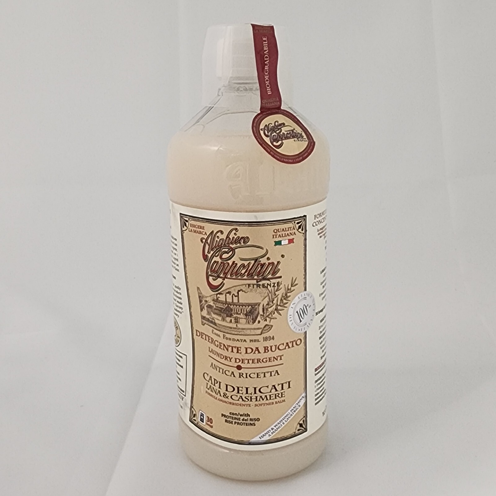Alighiero Campostrini Cashmere, Wool Delicates Shampoo Detergent 33oz Made Italy
