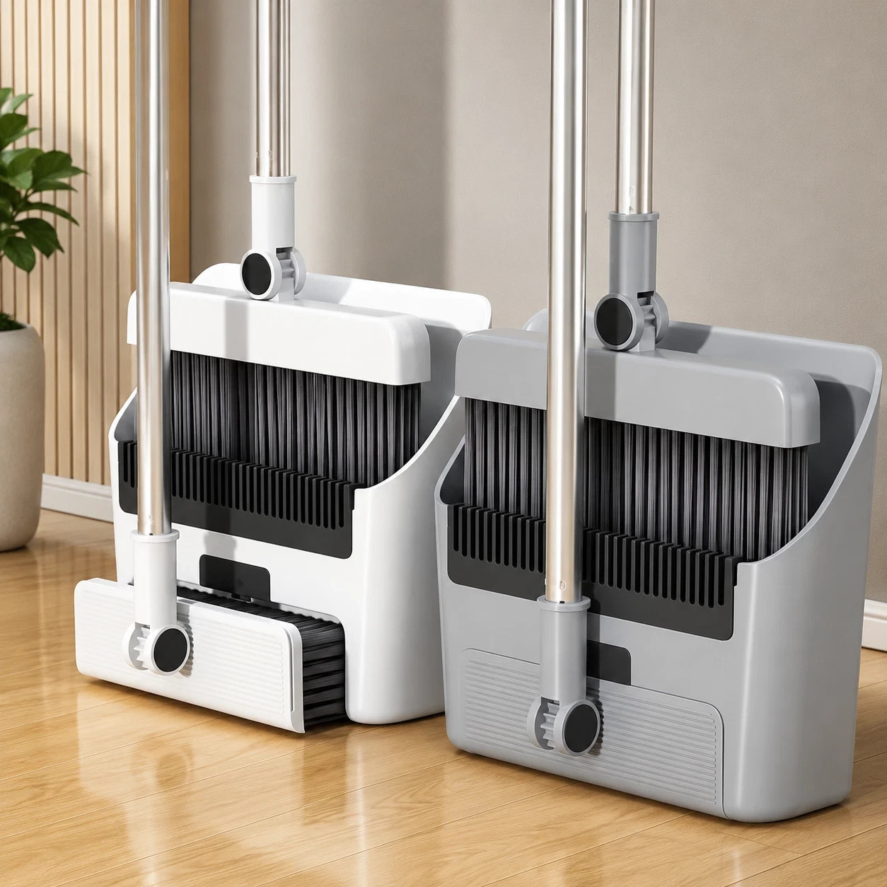3-in-1 Foldable Broom Mop Dustpan Set Space Saving Cleaning Tool Home Office