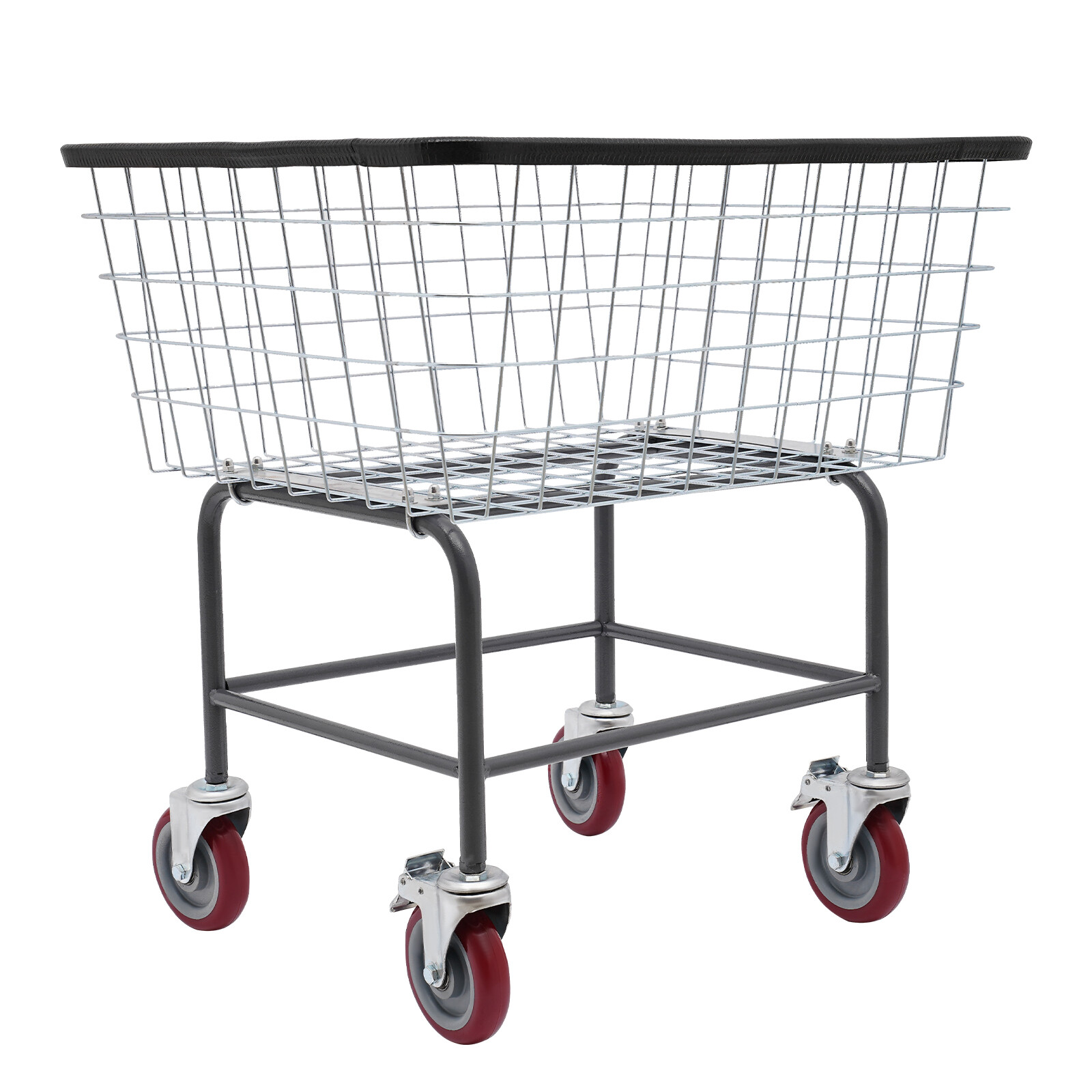 Steel Wire Laundry Cart Laundry Basket Commercial Laundry Cart With Wheels