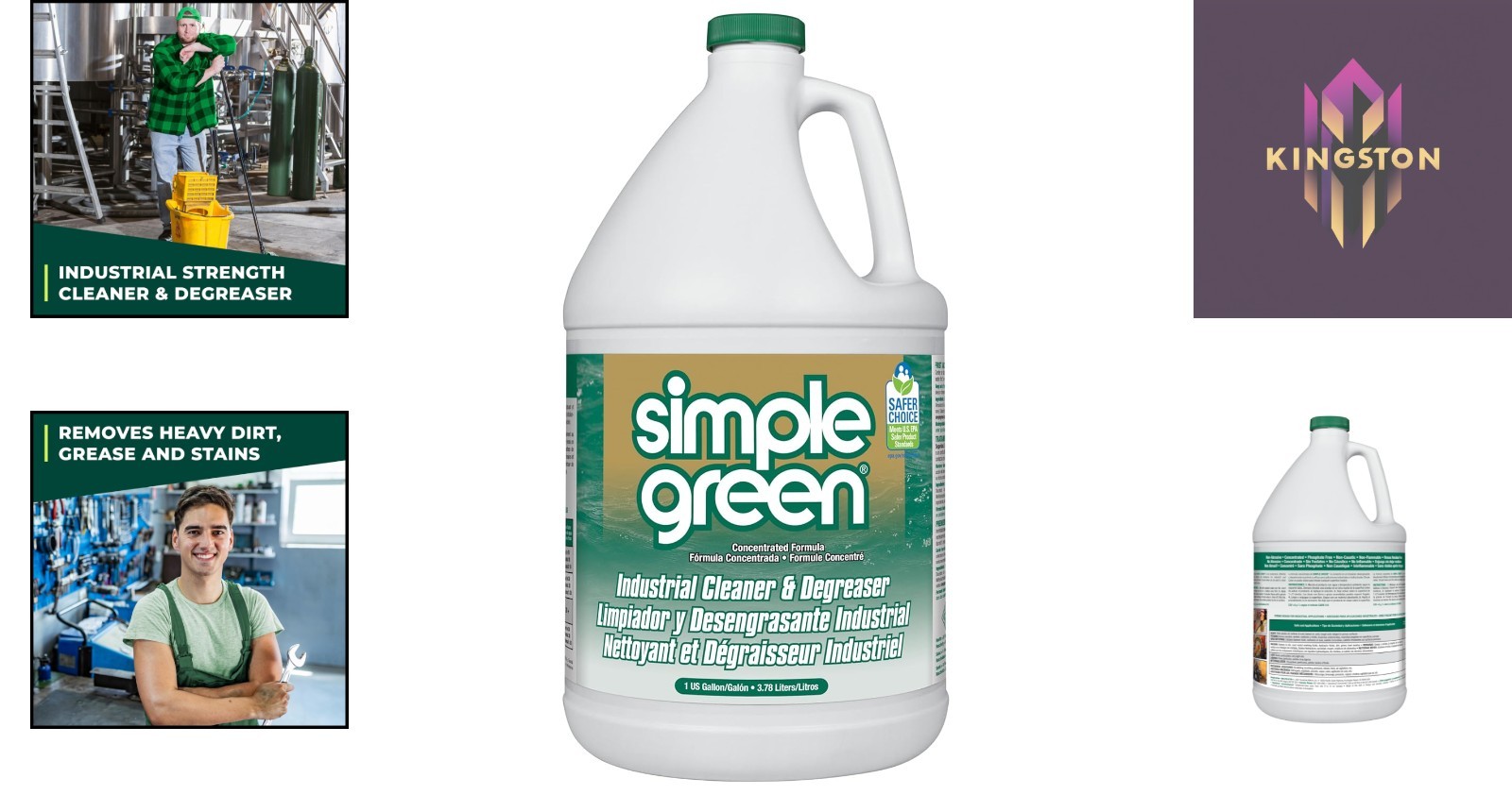 Heavy-Duty Industrial Cleaner Degreaser – EPA Safer Choice Approved 128 Oz