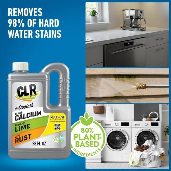 CLR 28 oz. Calcium, Lime and Rust Remover (2-Pack )EPA Safer Choice, bleach free