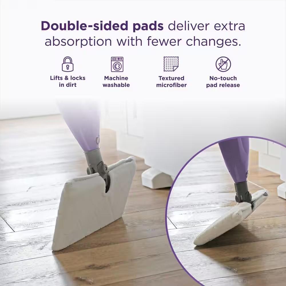 New Shark Corded Steam Pocket Mop Stick Cleaner Hard-Floor Surfaces Purple S3501