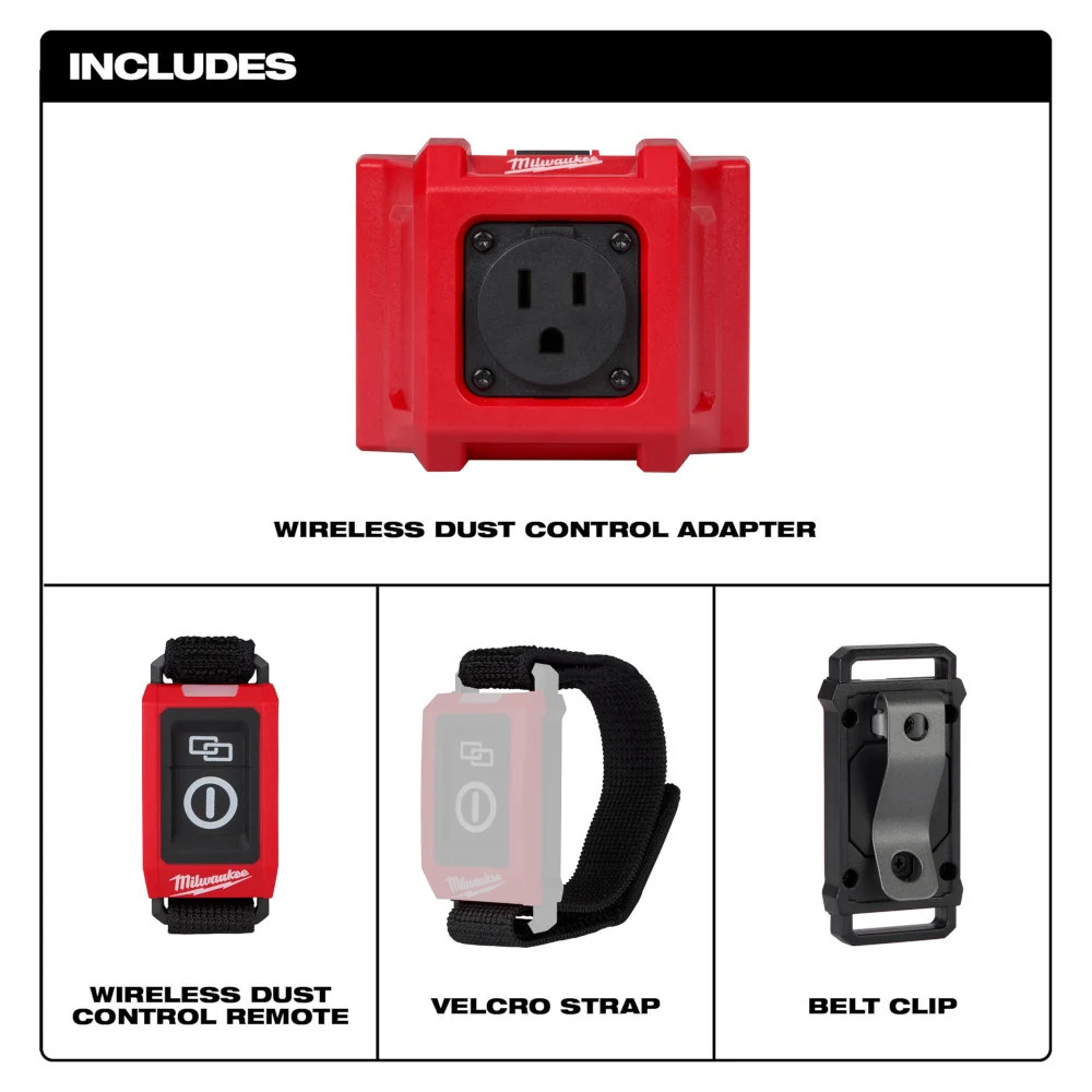 Milwaukee 0950-20 Universal Wireless Dust Control Adpater & Remote Kit
