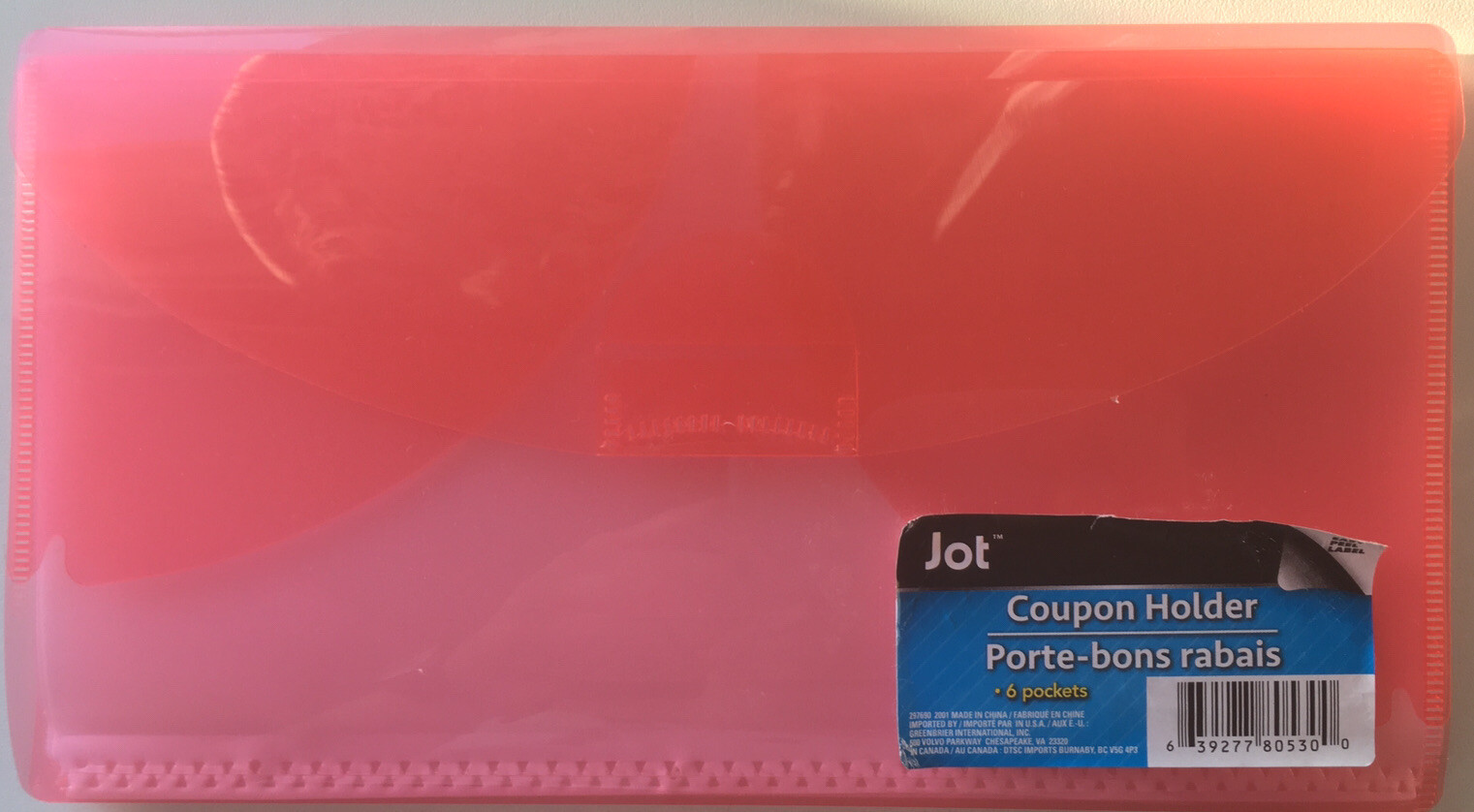 6 Pocket Coupon Organizer Holder Binder Expanding File Wallet Organizer Carrier