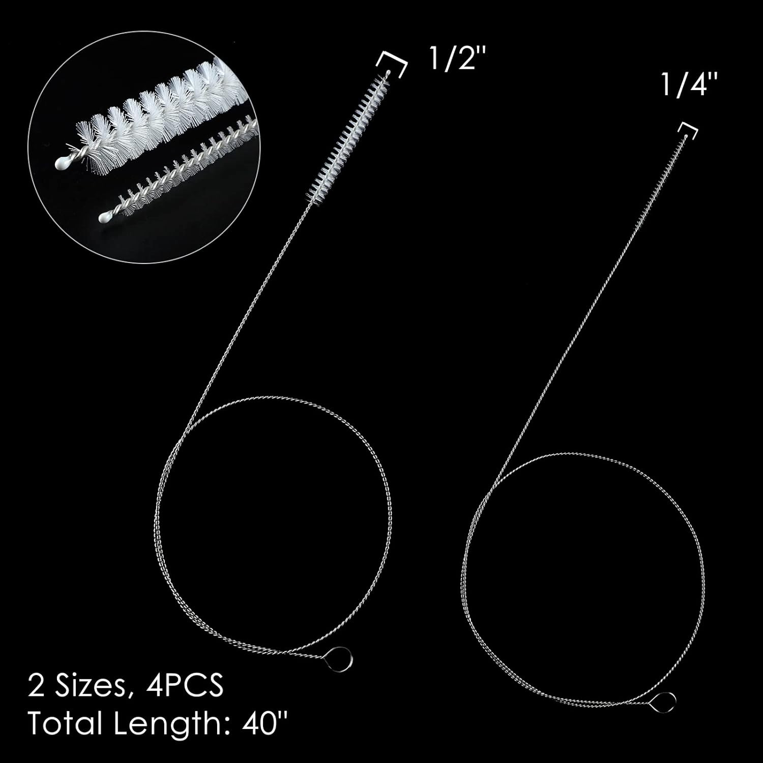 40 Inches Brush Cleaner For Cleaning Straw Kegerator Feeding Tube Siphon Hose Su