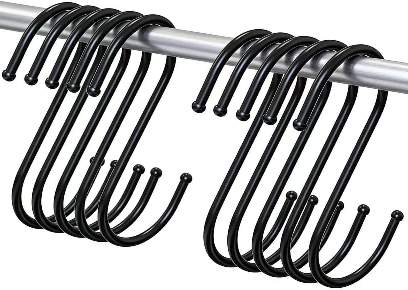 30Pack 2.7-inch one-piece S-Shaped Hooks, Used for Hanging, Pot Rack Metal Fr…
