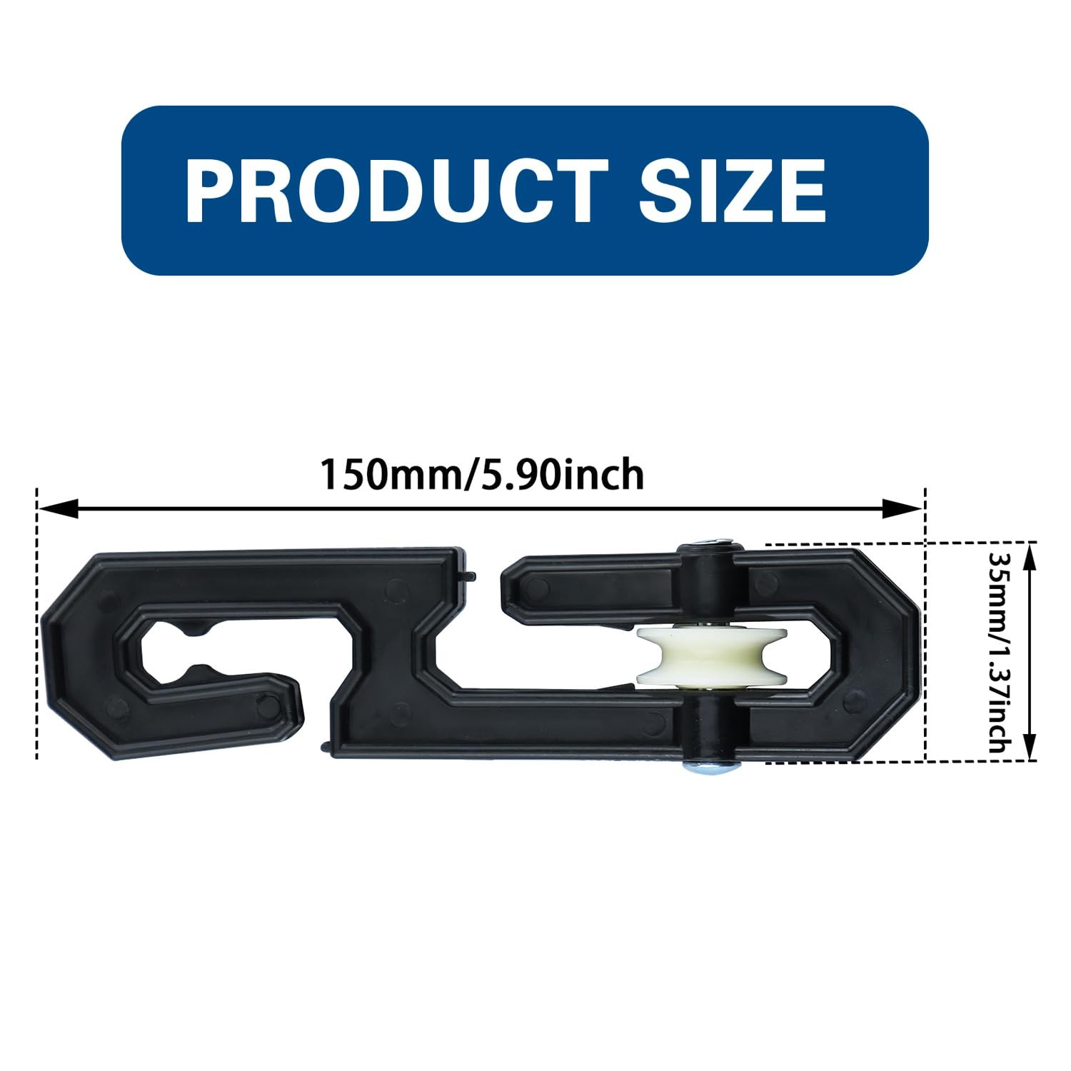 2 Pack Clothesline Spreader, Plastic Aluminum Clothesline Separator Pulley Ki…