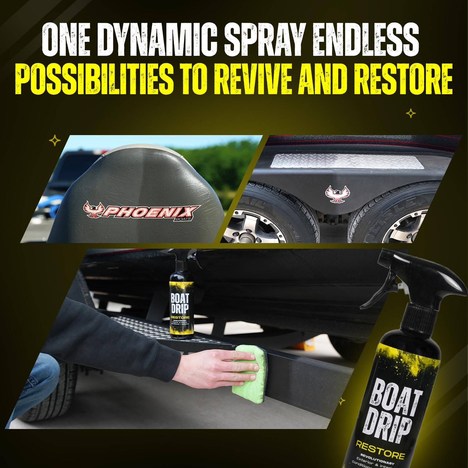 Restore – Interior and Exterior Boat Restoration Spray w/UV Protection – 16oz…