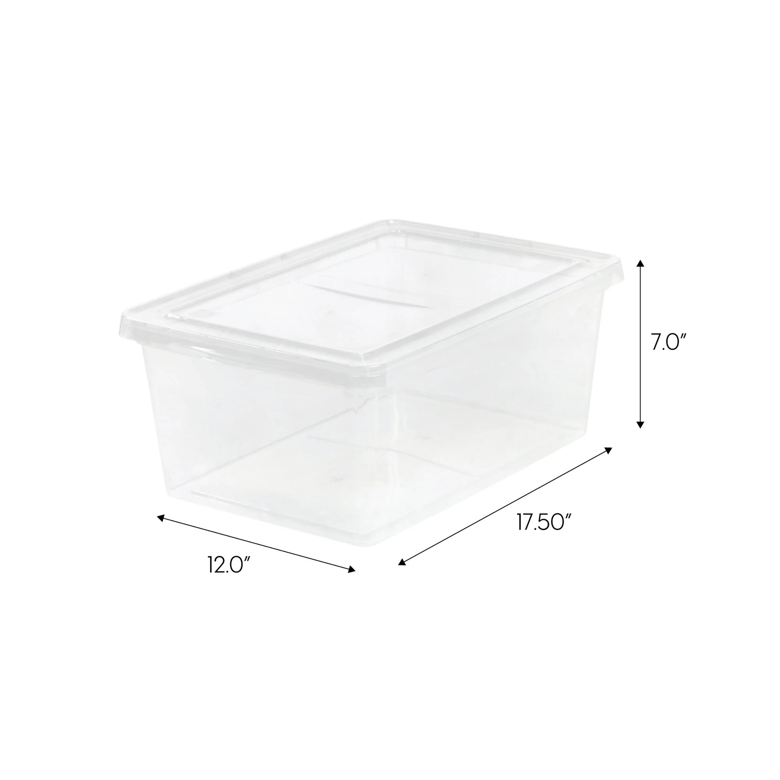 Mainstays 17Qt Stackable Storage Box Set of 6 Clear Plastic