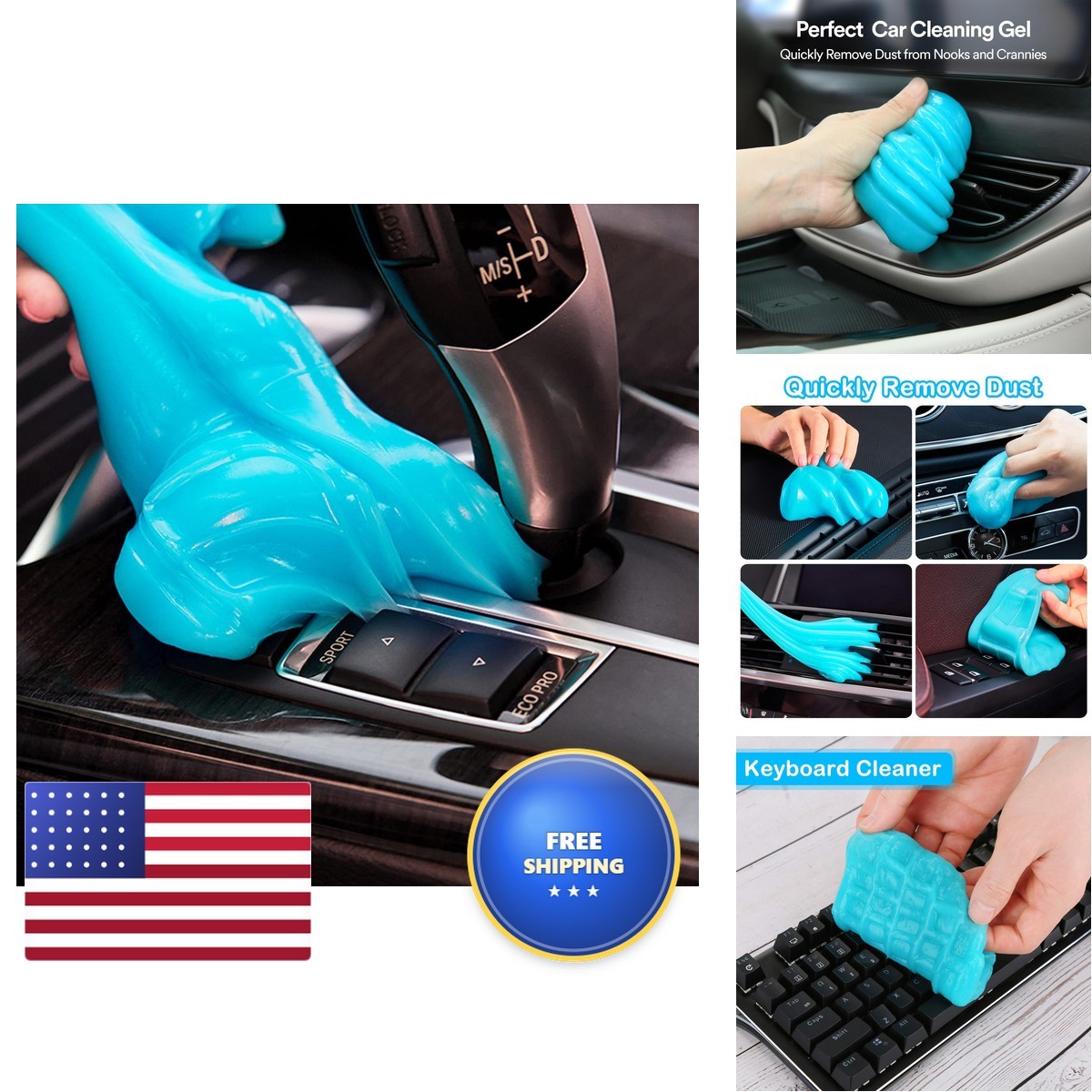 PULIDIKI Car Cleaning Gel Putty Universal Car Interior Cleaner Slime