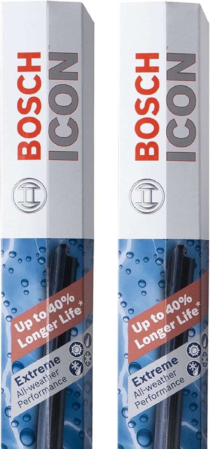 BOSCH 22A22B ICON Beam Wiper Blades – Driver and Passenger Side – Set of 2 Blade