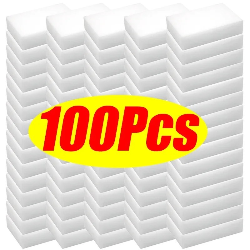100pcs Magic Sponge Eraser Melamine Washing Thick Cleaning Foam Home Tool USA