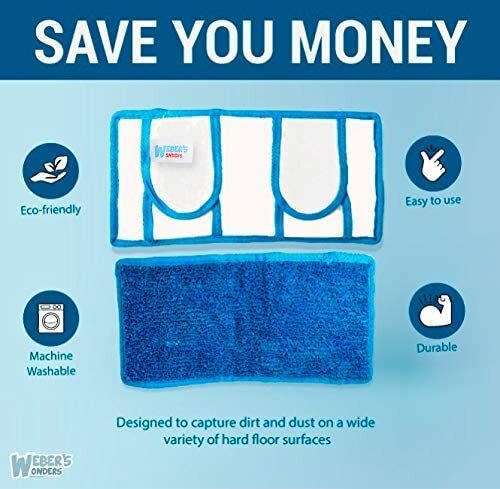 Upgrade Cleaning With Our Super-absorbent Microfiber Mop Pad Refills Reusable