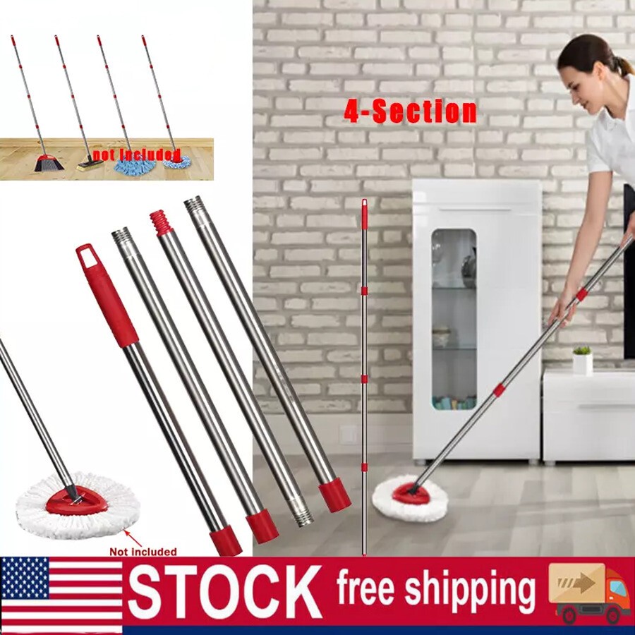 Spin Mop Pole Handle Replacement 4-Section For O-Cedar EasyWring