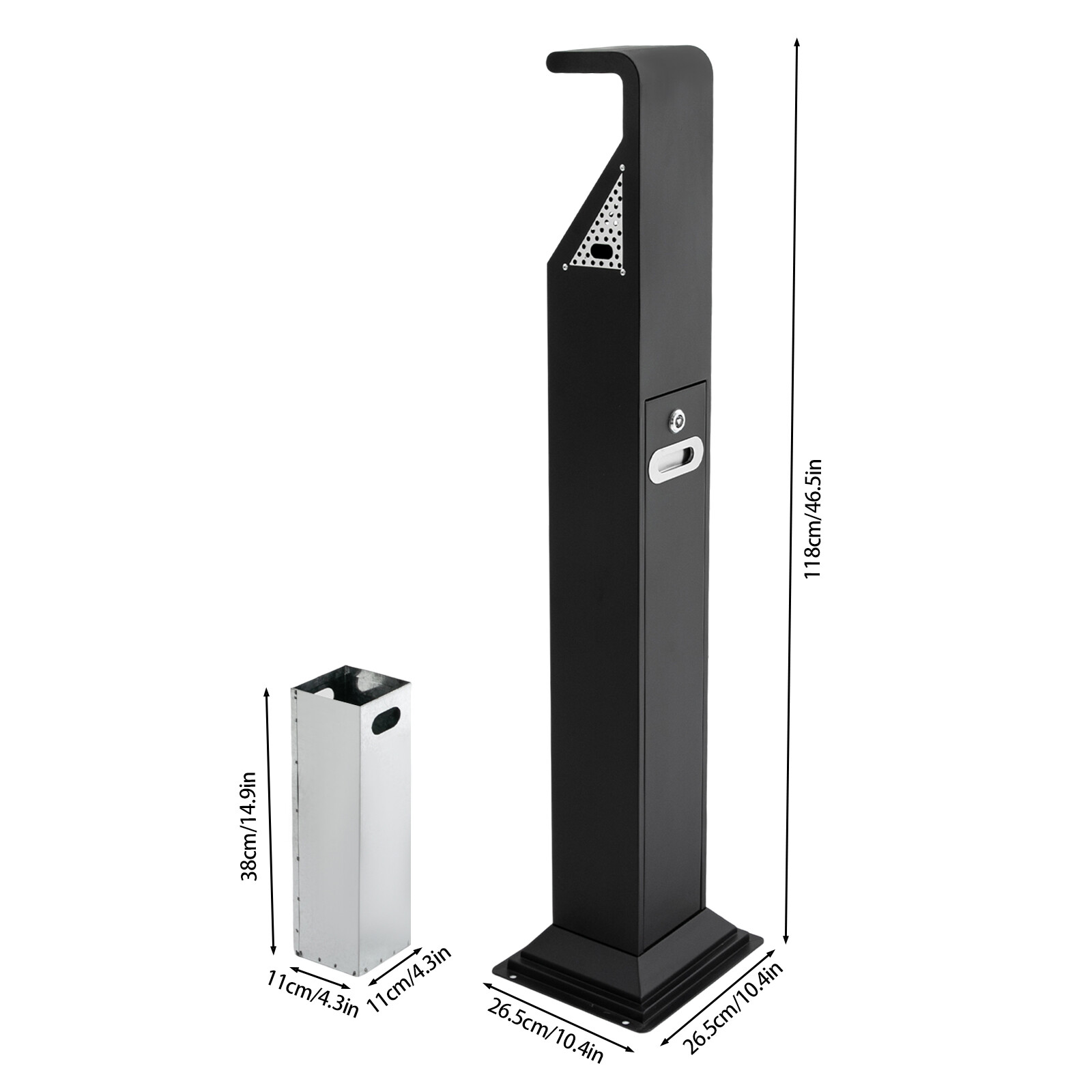 Removable Waste Comtainer Indoor/Outdoor Commercial Trash Can Cigarette Ashtray
