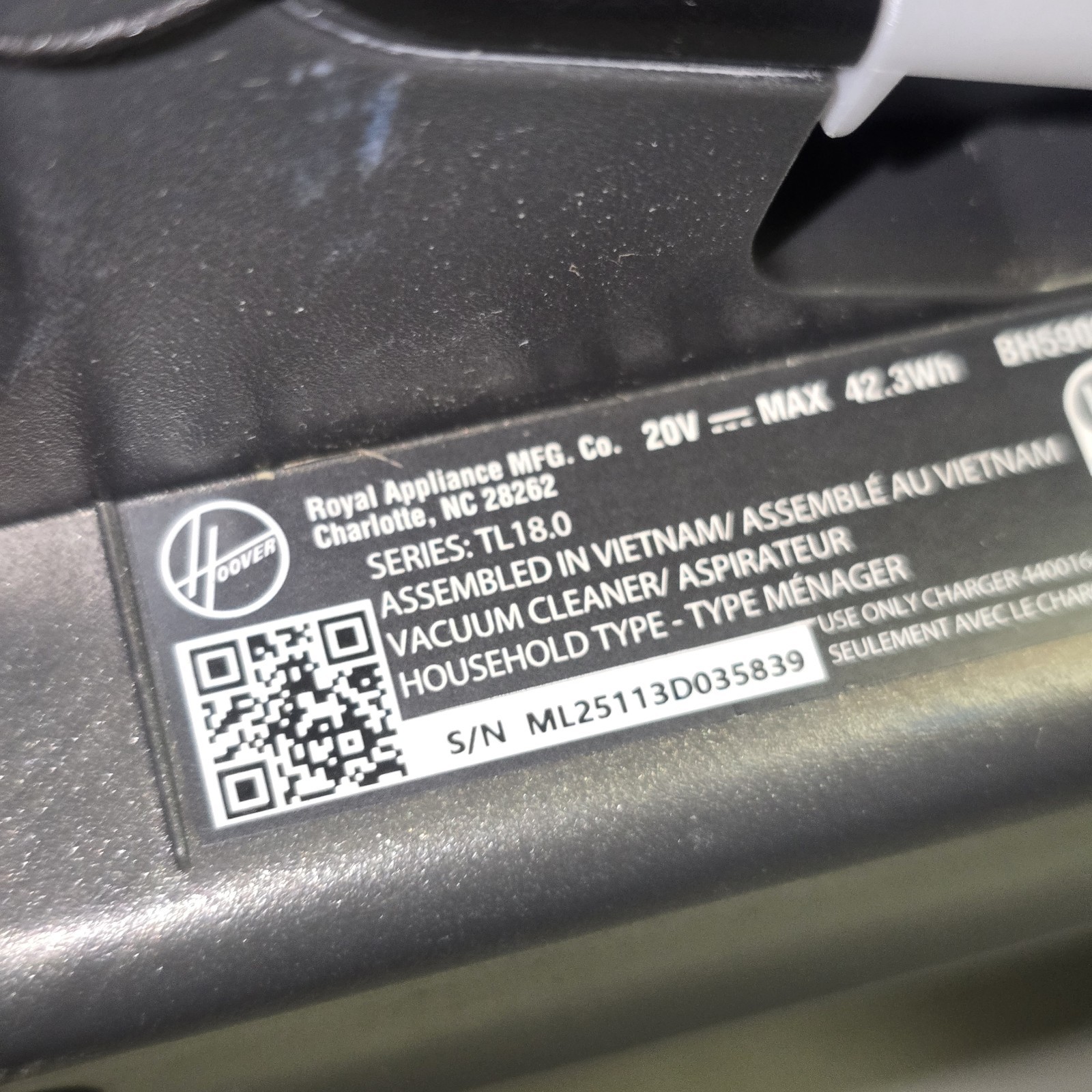 Hoover Excelerate Vacuum BH59000V Motor Head